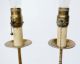 Tall Elegant Hollywood Regency Brass Table Banquet Candlestick Lamps Lamps photo 2