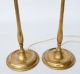 Tall Elegant Hollywood Regency Brass Table Banquet Candlestick Lamps Lamps photo 4