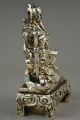 China Vintage Collectible Decorate Old Tibet Silver Kongfu God Guanyu Statue Other Antique Chinese Statues photo 3