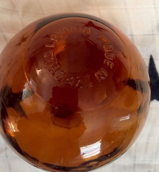 Vintage Japanese Amber Glass Fishing Float Rare Made N Czechoslovakia photo