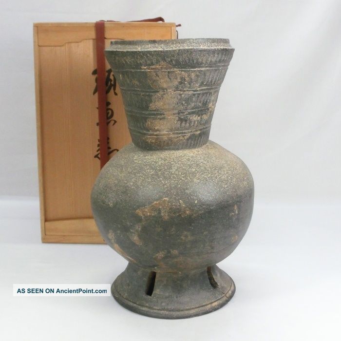 E952: Rare Very Big Korean Excavated Earthenware Vessel Of Silla Called Shiragi Korea photo