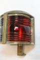 Antique Boat Bow Light Solid Brass Red & Green Glass All Orig Just A Gem Lamps & Lighting photo 2