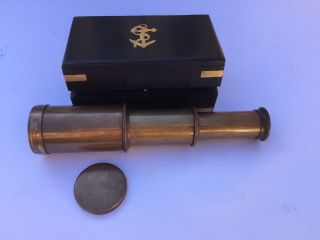 Solid Brass Nautical Collectable Ship Telescope 16 Cm (amat 124) photo