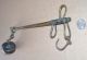 Antique Mini Brass Trade Scale Salesman Sample Jeweler Hanging Hook Balance Beam Scales photo 5