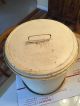 Round Antique Bread Cake Pie Safe Canister Tin Container Sliding Door Rare Primitives photo 9