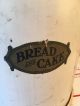 Round Antique Bread Cake Pie Safe Canister Tin Container Sliding Door Rare Primitives photo 1