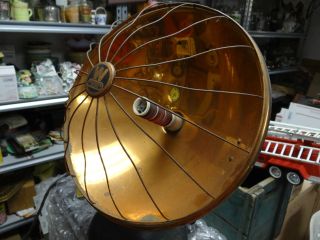 Primitive Vtg Westinghouse Cozy Glow Copper Round Heat Lamp,  Industrial Decor photo