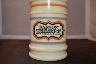 Vintage Darvon Compound - 65 Apothecary Jar 5.  25 