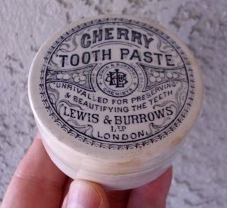 Antique,  Ceramic,  C 1900 - 10 London Chemist ' S Tooth Paste Jar Box Pot Lid photo