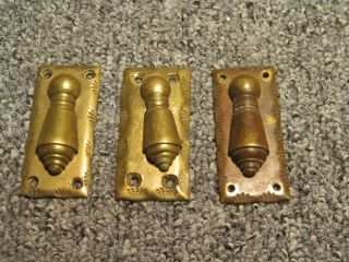 3 Reclaimed Brass Beehive Escutcheons / Key Hole Covers - Kc78 - photo