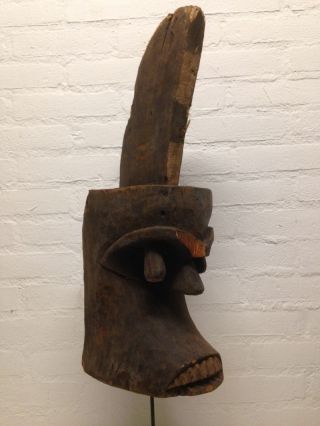 Nigeria: Large Very Old Rare Tribal Igodo Mask From The Ijo. photo