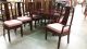 Mid - Century Carved Chinese Mahogany Dining Table 8 Chairs 2 Arm 6 Side Cushions 1900-1950 photo 1