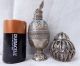 Silver Perfume Oil Vial And Incense Pot Antique Chinese Snuff Bottle Sterling? Perfume Bottles photo 1