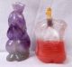 2 Tanzanite Or Fluorite Rabbit Carnelian Apple Antique Chinese Snuff Bottles Snuff Bottles photo 1