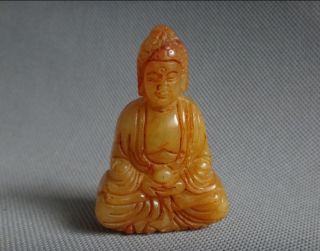 Old China Jade Hand - Carved The Figure Of Buddha Statue Pendant H56 photo