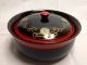 Japanese Black & Red Lacquered Wood Bowls.  Size Post - 1940 Bowls photo 1