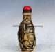 Chinese Brass Old Man & Pine & Bamboo Snuff Bottle Snuff Bottles photo 1