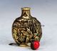 Chinese Brass Old Man & Pine & Bamboo Snuff Bottle Snuff Bottles photo 4