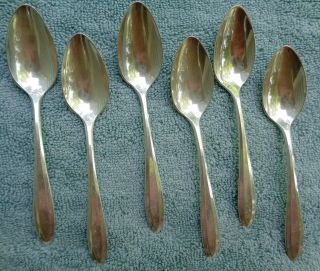 Six Vintage Oneida Community Plate Patrician Demitasse Spoons Silverplate photo