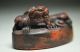 Special Chinese Old Rock Stone Skillfully Carved Auspicious Beast Seal Ad17 Seals photo 1