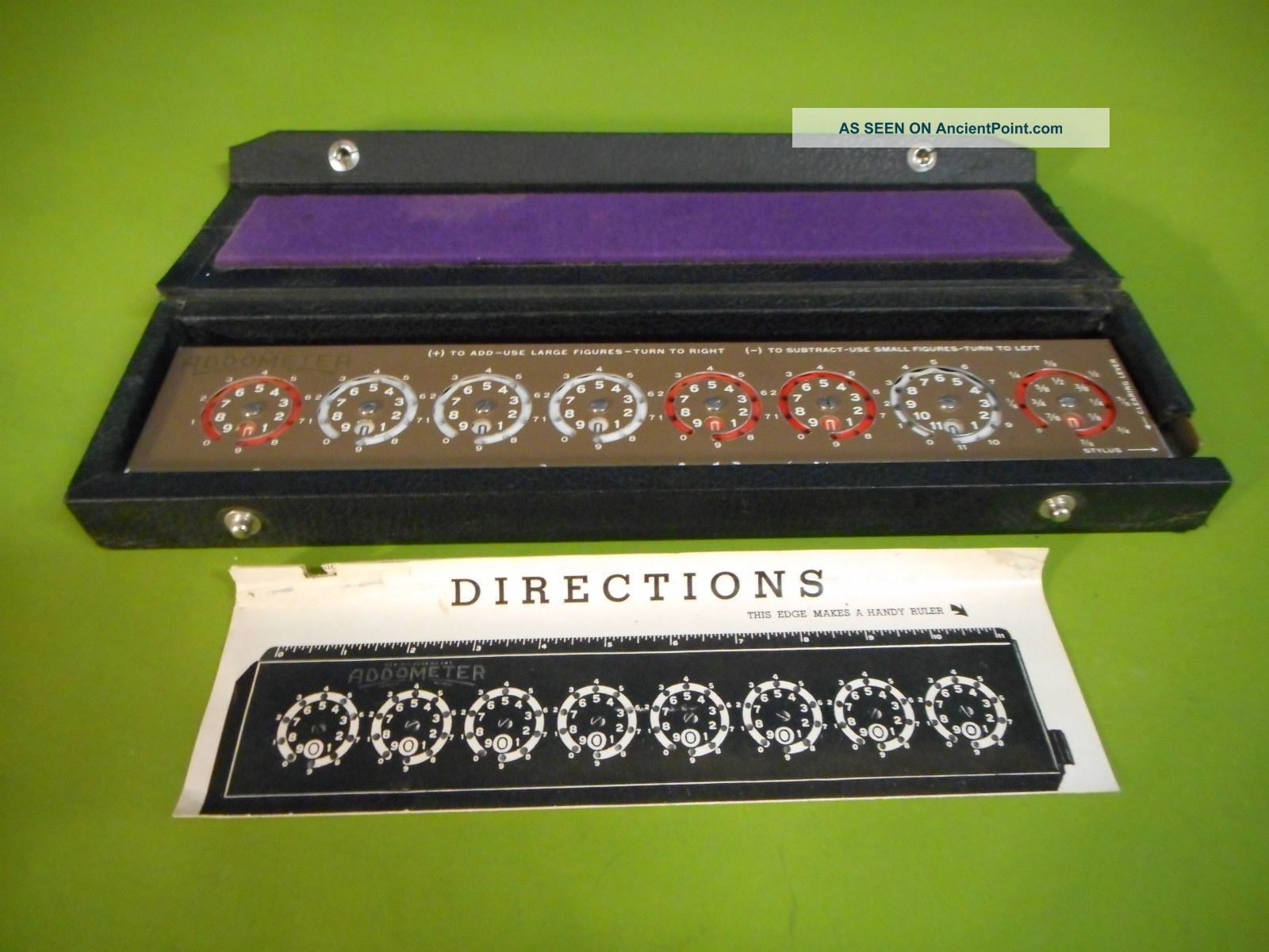 Antique Lyons Brand Addometer Adding Machine/great Condition/works Cash Register, Adding Machines photo