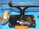 Antique Cast Iron Druggist Or Gold Scale With Tiny Weights===free Ship Scales photo 1