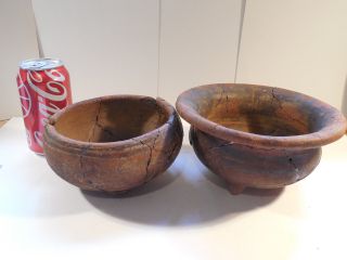2 Large Nicoya Bowls Guanacaste Pre - Columbian Archaic Ancient Artifacts Mayan Nr photo