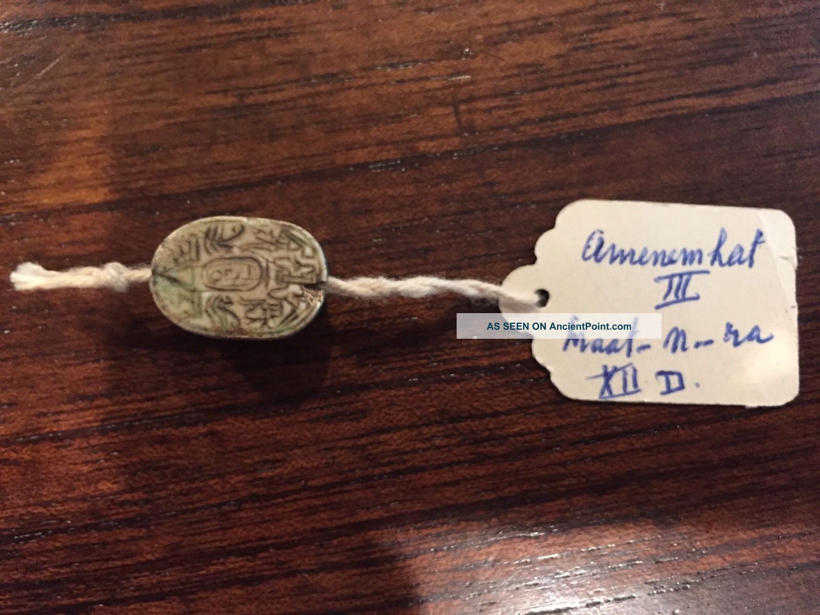 Ancient Egyptian Scarab Beetle Amenemhat Iii 1855 Bc Nr | Beads Amulet Egyptian photo