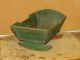 A Fine 19th Child ' S Doll Cradle In The Most Fantastic Old Windsor Green Paint Primitives photo 2