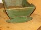A Fine 19th Child ' S Doll Cradle In The Most Fantastic Old Windsor Green Paint Primitives photo 5