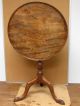 A Great 18th C Pa Queen Anne Mahogany Tilt Top Candlestand Dish Top Old Surface Primitives photo 4