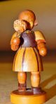 Vintage/antique Hand Carved Wood Miniature Little Girl Figurine German / Swiss Carved Figures photo 4