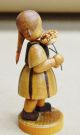 Vintage/antique Hand Carved Wood Miniature Little Girl Figurine German / Swiss Carved Figures photo 6
