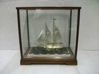 Huge Sailboat Of Silver960 Of Japan.  200g/ 7.  04oz.  2masts.  Takehiko ' S Work photo