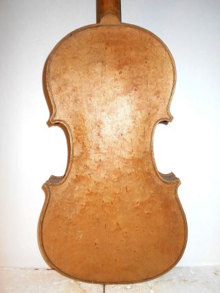 Old Antique Vintage American 1 Pc Back Birds Eye Maple Full Size Violin - Nr photo