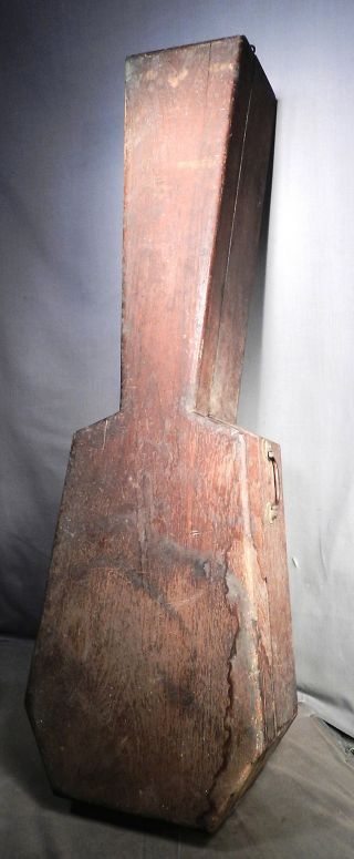 Antique American Walnut Civil War Era Folk Art Coffin Guitar Case Music Early photo