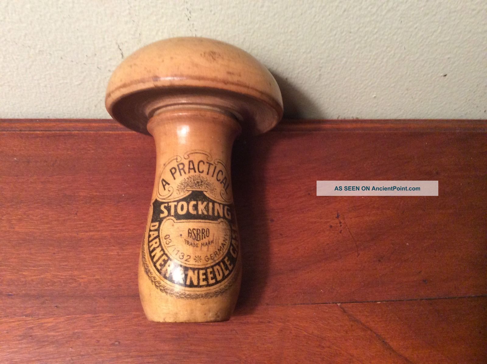 Antique Victorian Asbro Darner And Needle Case Mushroom Shape Needles & Cases photo