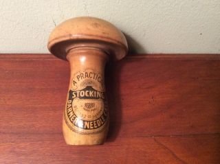 Antique Victorian Asbro Darner And Needle Case Mushroom Shape photo