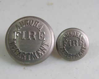 Vintage Aurora,  Illinois Fire Department Uniform Buttons photo