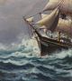 Vintage William Paskell Maritime Seascape Clipper Ship O/c Oil Painting,  Nr Other Maritime Antiques photo 3