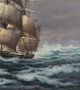Vintage William Paskell Maritime Seascape Clipper Ship O/c Oil Painting,  Nr Other Maritime Antiques photo 6