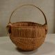 Antique Split Hickory Child ' S/mini Woven Buttocks Basket Primitives photo 2