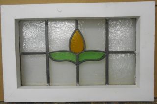 Old English Leaded Stained Glass Window Simple Floral Design 19.  75 