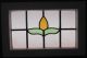 Old English Leaded Stained Glass Window Simple Floral Design 19.  75 