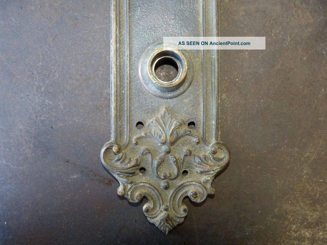 Cast Brass Or Bronze Entry Door Knob Escutcheon Back Plate Renaissance