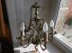 French Vintage 5 Light Chandelier Bird Cage Ornate Patina Bronze Exquisite Chandeliers, Fixtures, Sconces photo 4