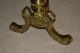 Vintage Neoclassical Brass Fireplace Andirons Short Leg Hearth Ware photo 2