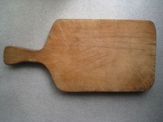 Primitive Old Wooden Wood Bread Cutting Board photo