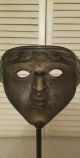 Modern Sarreid Iron/metal/brass Face Head Mask Sculpture Made In Spain.  Brass Mid-Century Modernism photo 1