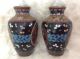 Antique Japanese Cloisonne Enamel Small Vases Vases photo 6